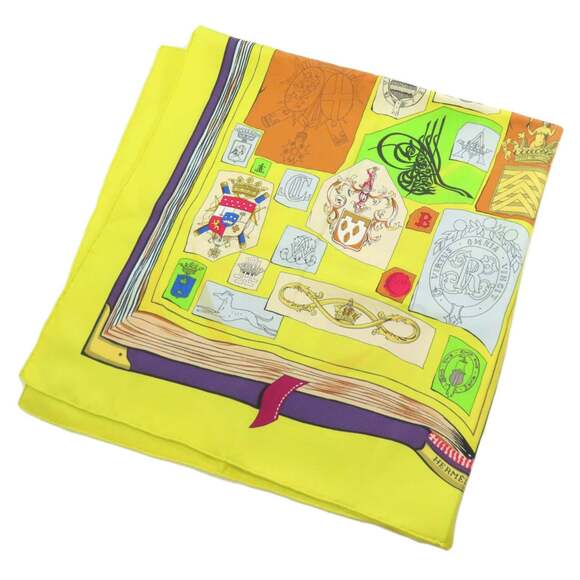 HERMES Yellow Silk Scarf - Picture 2 of 13